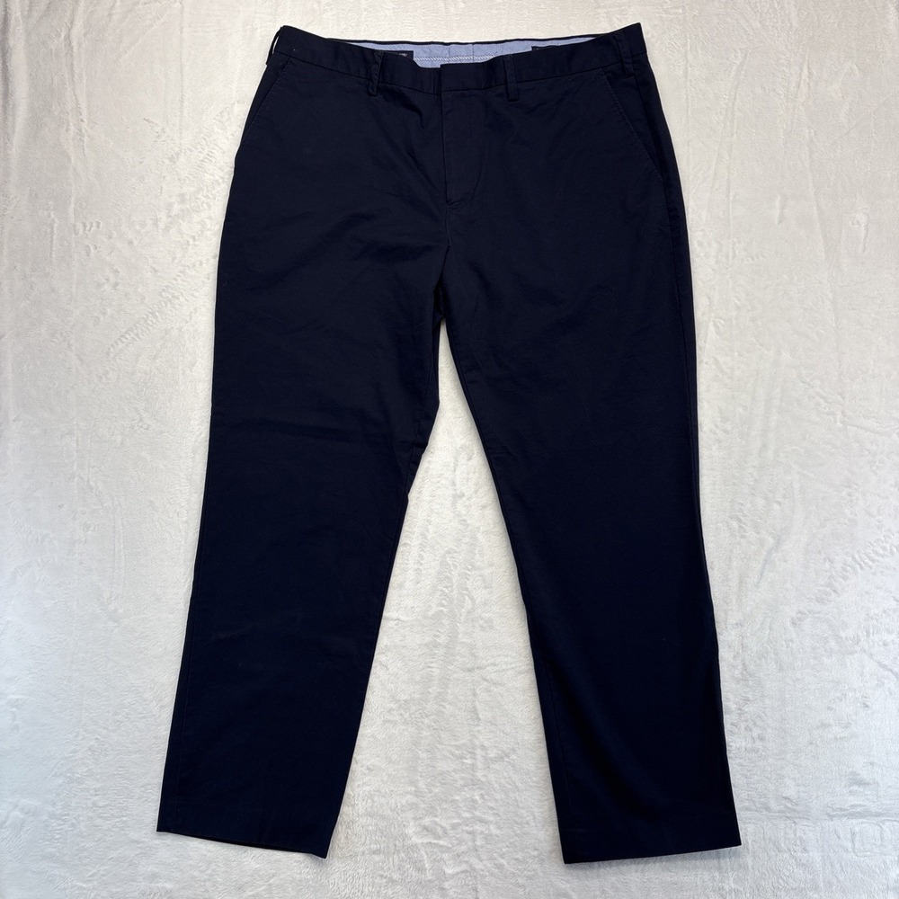 J. CREW Pants Men's Size 38 x 32 Blue Slim Bedford Dress Slacks Flat Front
